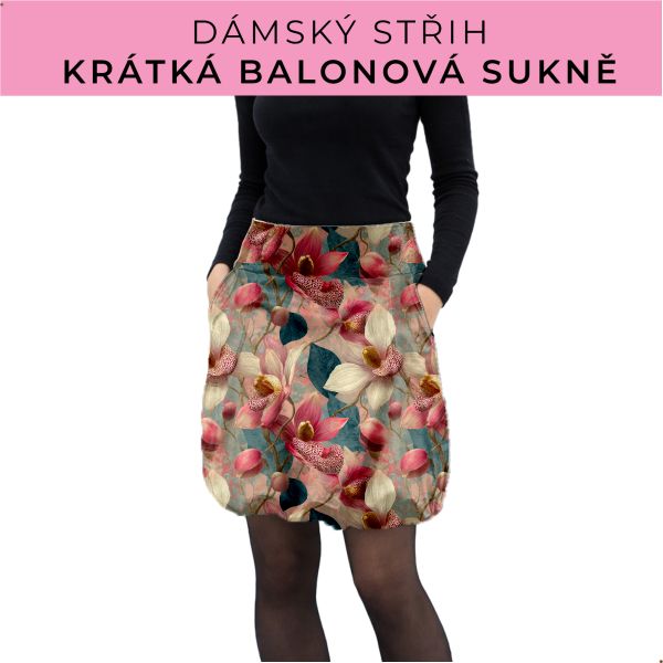 Dámský střih - balonová krátká sukně