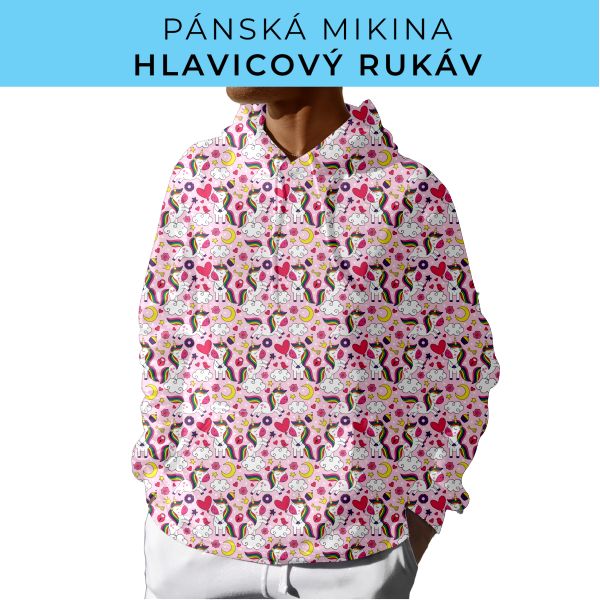 PÁNSKÝ střih - mikina s kapucí