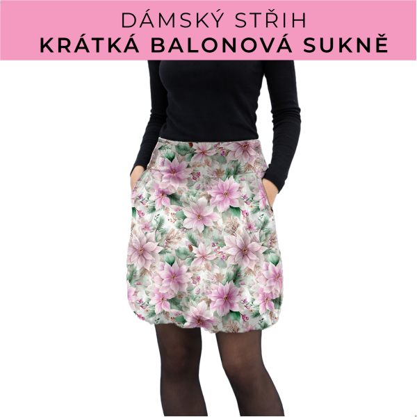 Dámský střih - balonová krátká sukně
