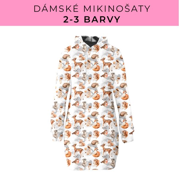 DÁMSKÝ střih - Mikinošaty 2-3 barvy