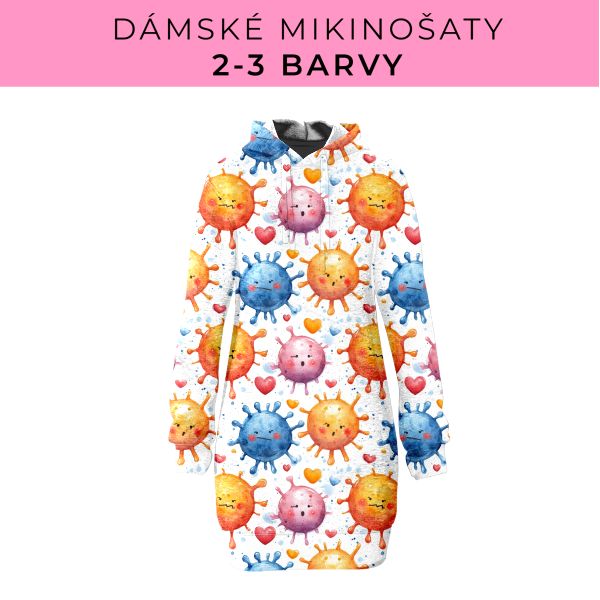 DÁMSKÝ střih - Mikinošaty 2-3 barvy