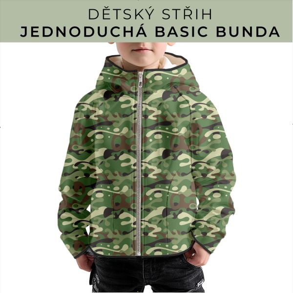 Dětský střih - jednoduchá dětská BASIC  bunda
