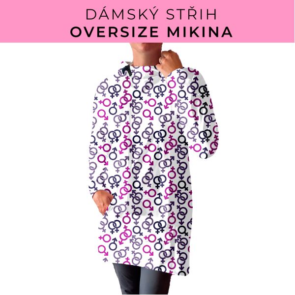 DÁMSKÝ střih - Oversize mikina