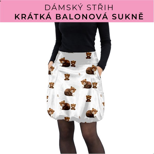 Dámský střih - balonová krátká sukně