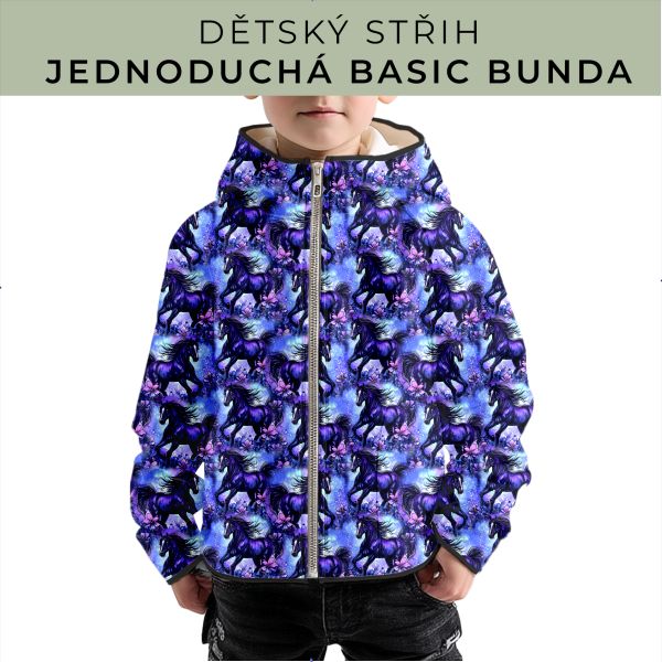Dětský střih - jednoduchá dětská BASIC  bunda