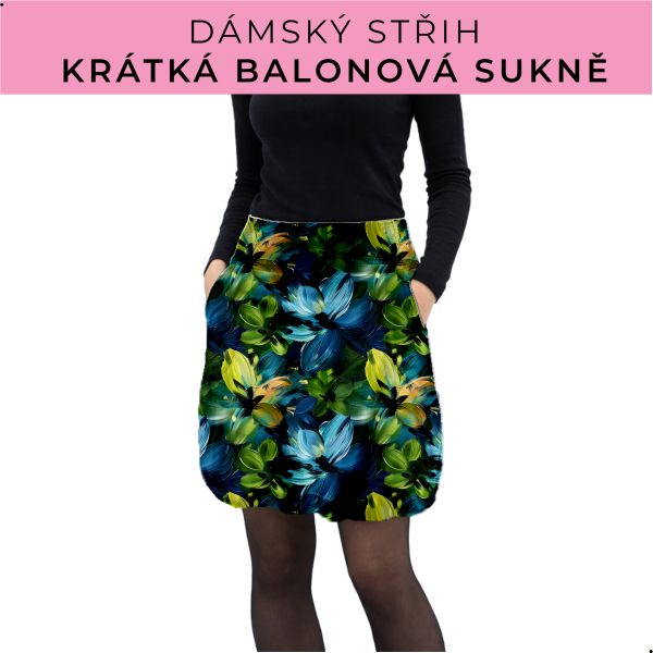 Dámský střih - balonová krátká sukně