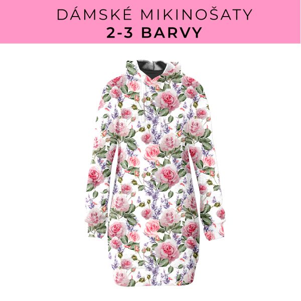 DÁMSKÝ střih - Mikinošaty 2-3 barvy