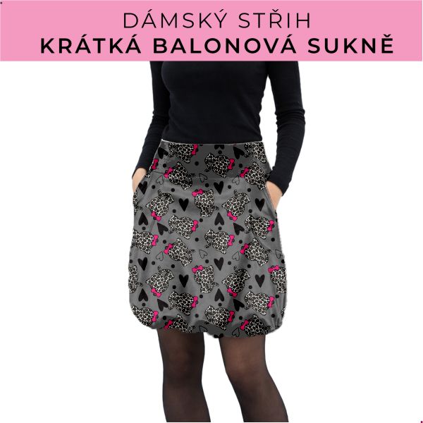 Dámský střih - balonová krátká sukně