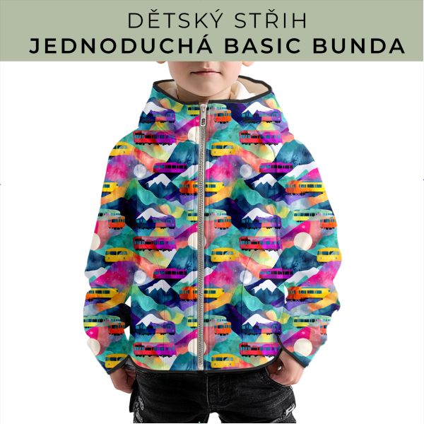 Dětský střih - jednoduchá dětská BASIC  bunda