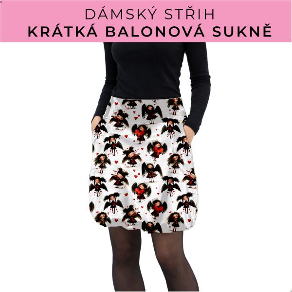 Dámský střih - balonová krátká sukně