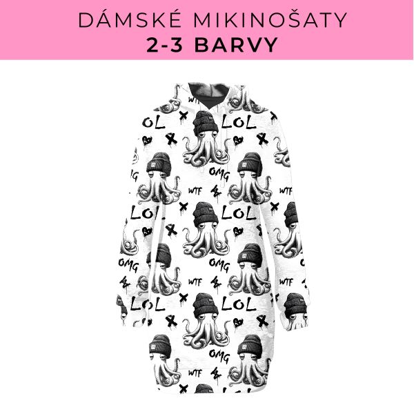 DÁMSKÝ střih - Mikinošaty 2-3 barvy