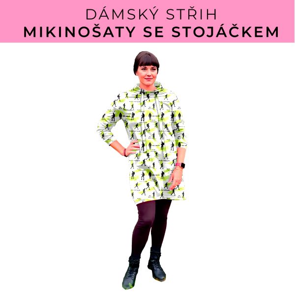 Dámský střih - mikinové šaty se stojáčkem