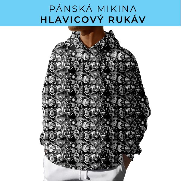 PÁNSKÝ střih - mikina s kapucí