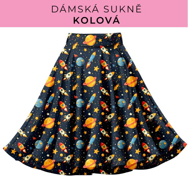 DÁMSKÝ střih - Kolová sukně