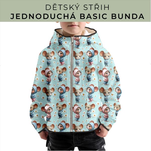 Dětský střih - jednoduchá dětská BASIC  bunda