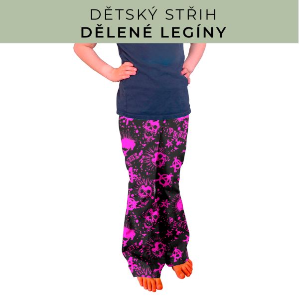Dětský střih - Dělené legíny