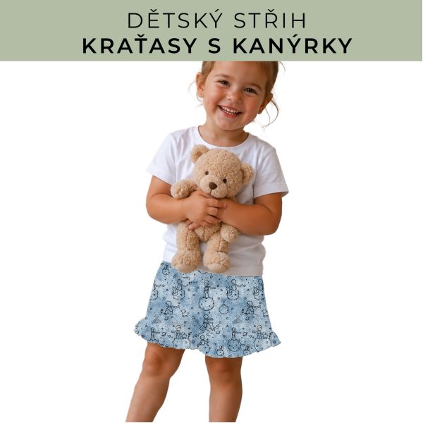 Dětský střih - Kraťásky s kanýrkem