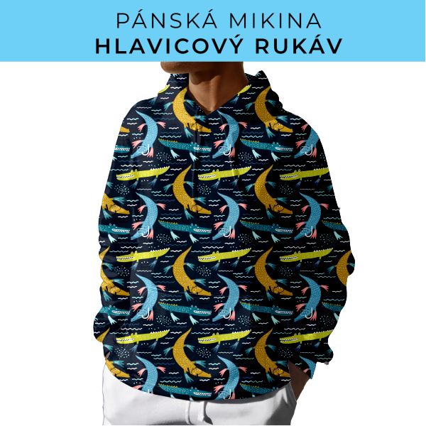 PÁNSKÝ střih - mikina s kapucí