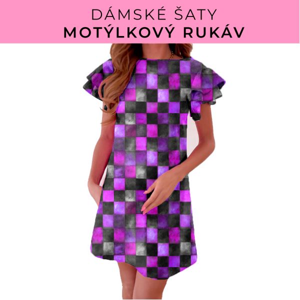 DÁMSKÝ střih - šaty s motýlkovým rukávem
