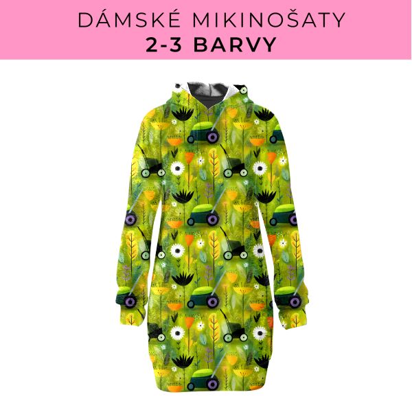DÁMSKÝ střih - Mikinošaty 2-3 barvy