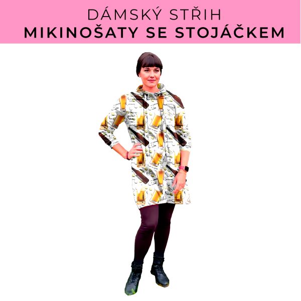 Dámský střih - mikinové šaty se stojáčkem