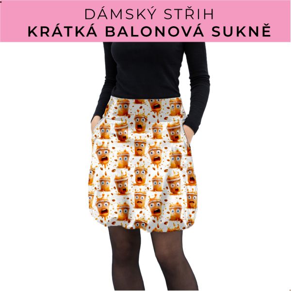 Dámský střih - balonová krátká sukně
