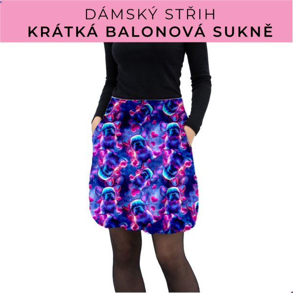 Dámský střih - balonová krátká sukně