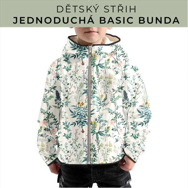 Dětský střih - jednoduchá dětská BASIC  bunda