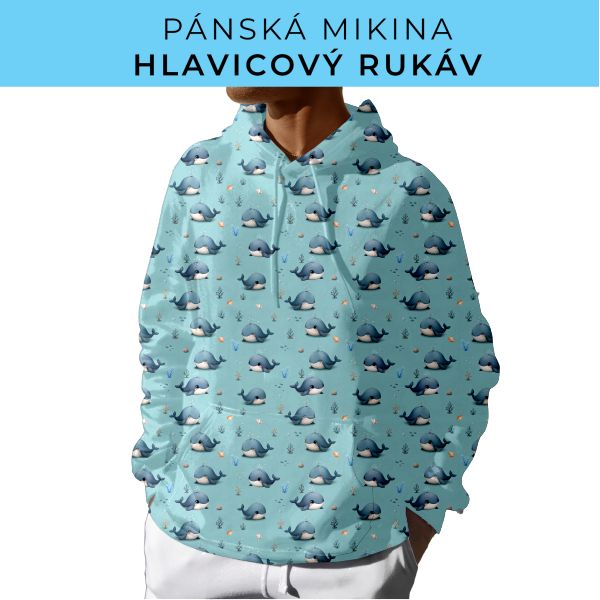 PÁNSKÝ střih - mikina s kapucí
