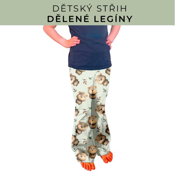 Dětský střih - Dělené legíny