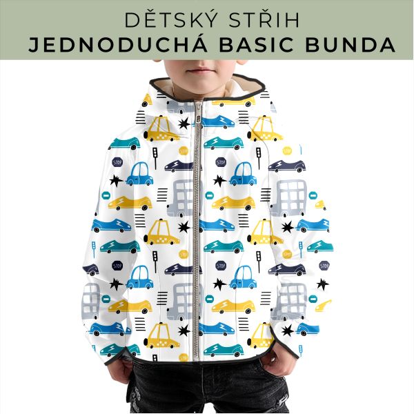 Dětský střih - jednoduchá dětská BASIC  bunda