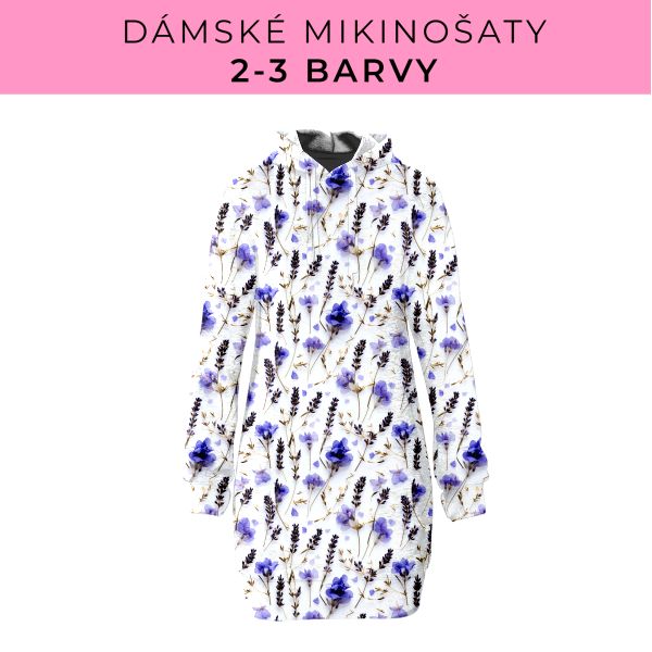 DÁMSKÝ střih - Mikinošaty 2-3 barvy