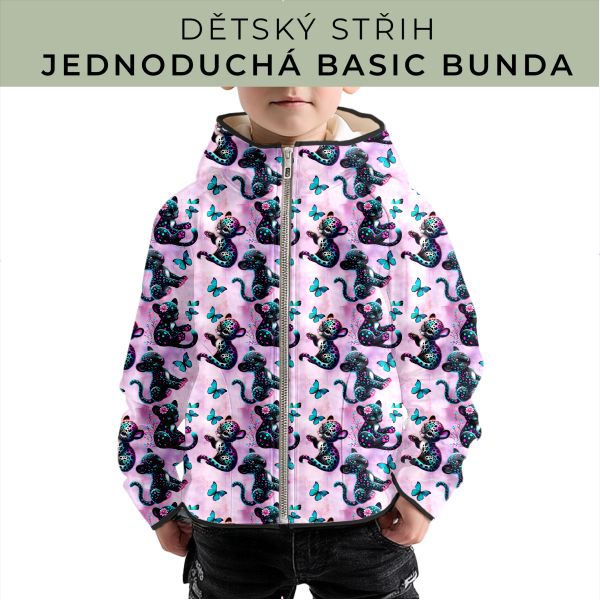 Dětský střih - jednoduchá dětská BASIC  bunda