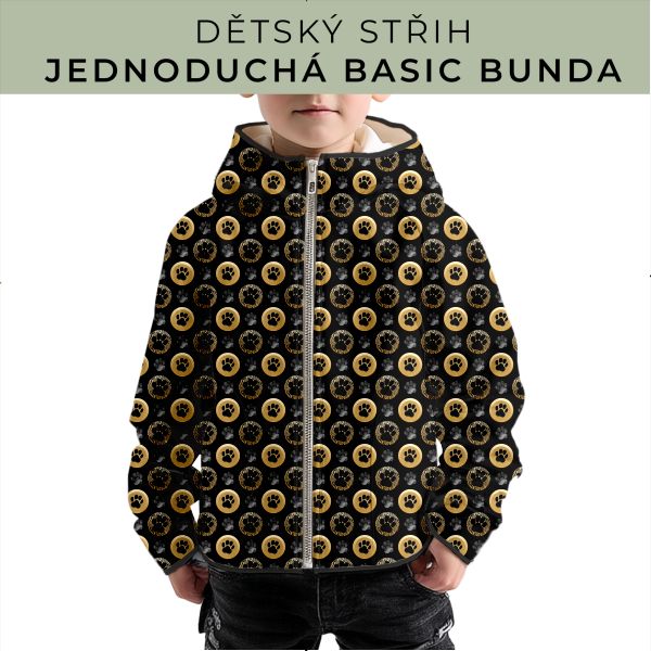Dětský střih - jednoduchá dětská BASIC  bunda