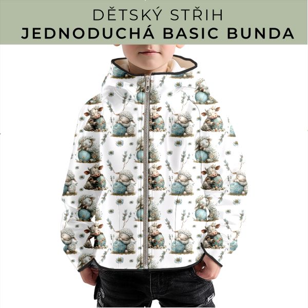 Dětský střih - jednoduchá dětská BASIC  bunda