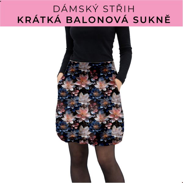 Dámský střih - balonová krátká sukně
