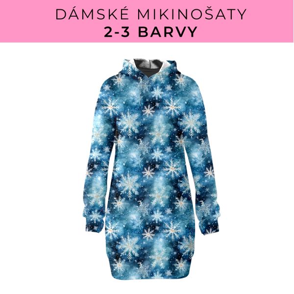 DÁMSKÝ střih - Mikinošaty 2-3 barvy