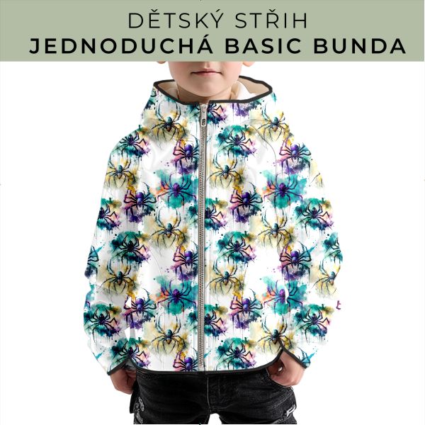 Dětský střih - jednoduchá dětská BASIC  bunda