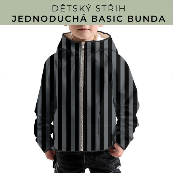 Dětský střih - jednoduchá dětská BASIC  bunda