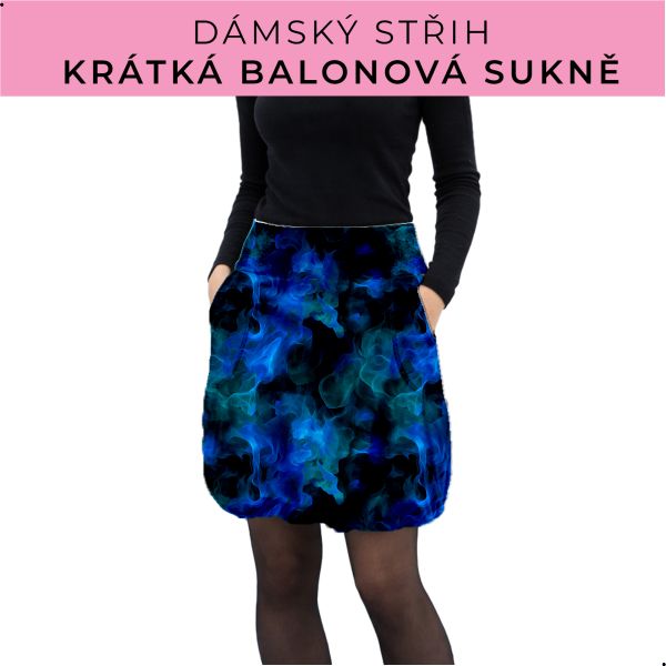 Dámský střih - balonová krátká sukně