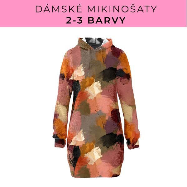 DÁMSKÝ střih - Mikinošaty 2-3 barvy