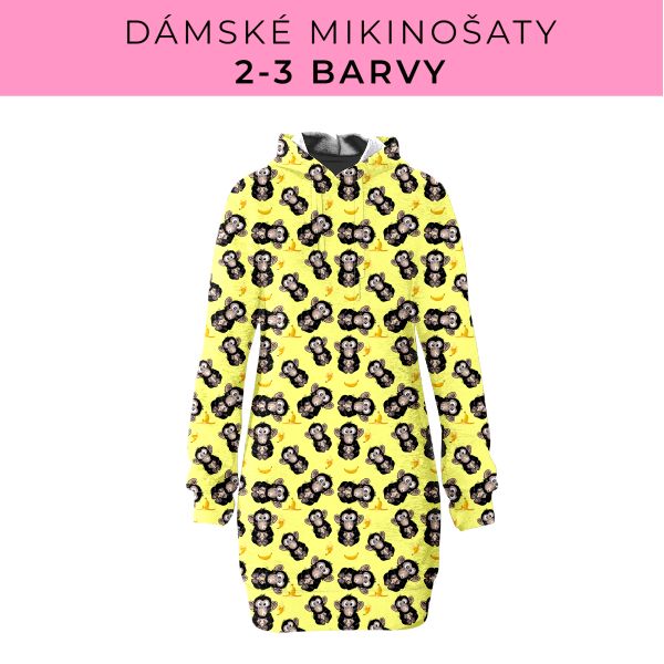 DÁMSKÝ střih - Mikinošaty 2-3 barvy