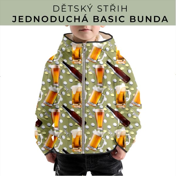 Dětský střih - jednoduchá dětská BASIC  bunda
