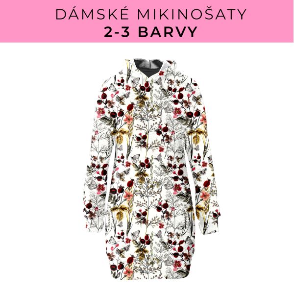 DÁMSKÝ střih - Mikinošaty 2-3 barvy