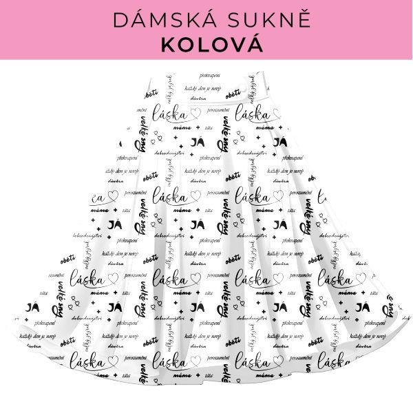 DÁMSKÝ střih - Kolová sukně