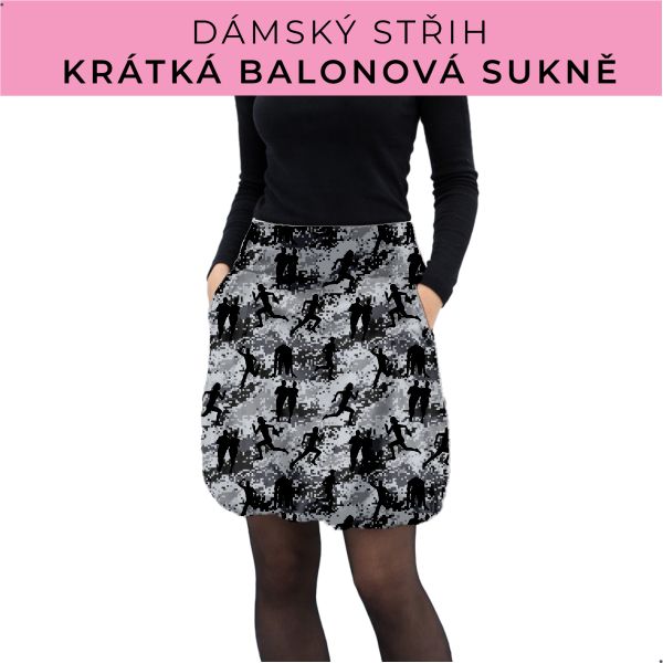 Dámský střih - balonová krátká sukně