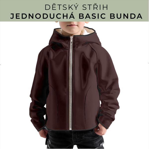 Dětský střih - jednoduchá dětská BASIC  bunda