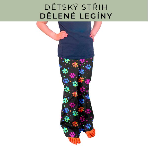 Dětský střih - Dělené legíny