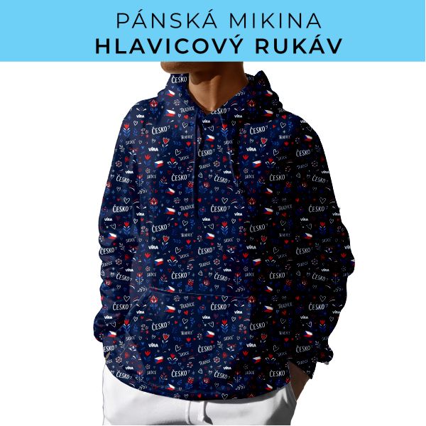 PÁNSKÝ střih - mikina s kapucí