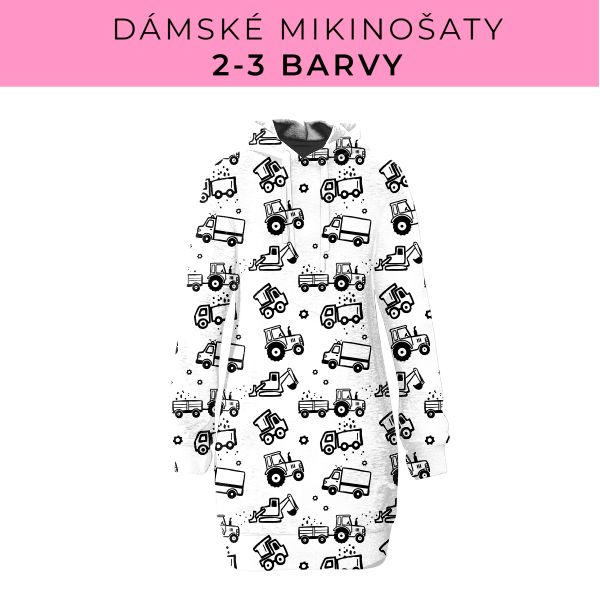 DÁMSKÝ střih - Mikinošaty 2-3 barvy